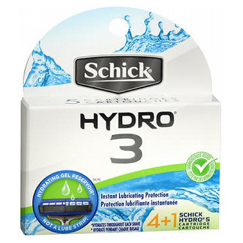 Schick Hydro3 Refill Blade Cartridges for Men, 4 Count