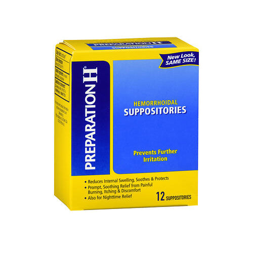 Preparation H® Hemorrhoidal Suppositories 12 ct Box 
