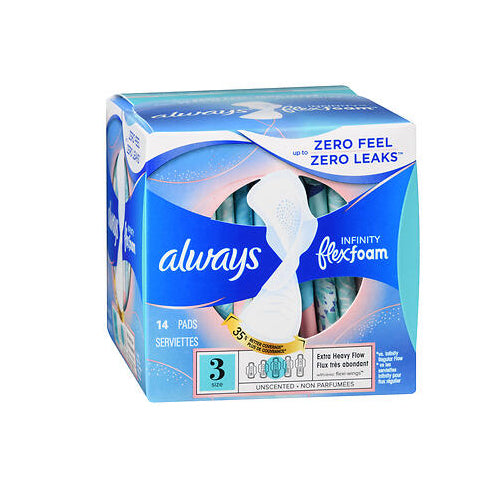Always Infinity Extra Heavy Sanitary Pads with Wings - Unscented