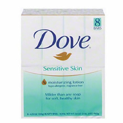 Dove Sensitive Skin Beauty Bar Unscented - 4oz(Pack of 8) :  Bath Soaps : Beauty & Personal Care