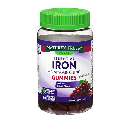 Buy Nature's Truth Essential Iron + B-Vitamins, Zinc Gummies Natural ...