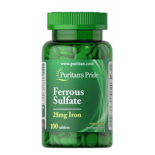 Iron Ferrous Sulfate 100 Tablets By Puritan's Pride