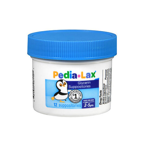 Pedia-Lax Laxative Glycerin Suppositories for Kids, Ages 2-5, 12 Count 