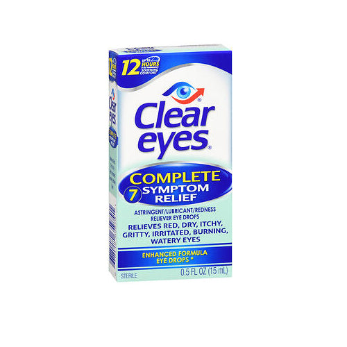 Clear Eyes 7 Symptom Relief Eye Drops, 0.5 Fl Oz