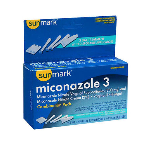 Miconazole 3 Combination Pack, Suppositories with Applicators and