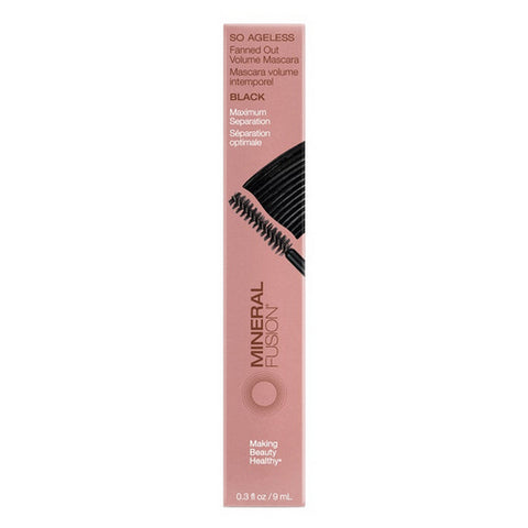 Black SO Ageless Fanned Out Volume Mascara 0.3 Oz by Mineral Fusion