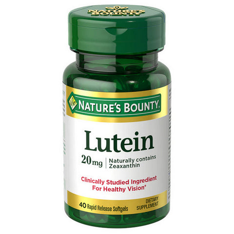 Nature's Bounty, Natures Bounty Lutein, 20 mg, 40 sgels