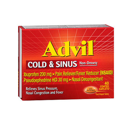 Caltrate, Advil Cold and Sinus Coated Caplets, 40 Tab | Shop Caltrate ...