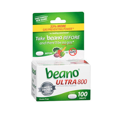 Beano, Beano Food Enzyme Dietary Supplement Tablets, 100 Tablets