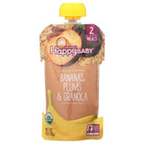 Organic Clearly Crafted  Bananas Plums & Granola 4 Oz by Happy Baby Food
