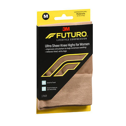 Futuro, Futuro Revitalizing Ultra Sheer Knee Highs for Women Medium ...