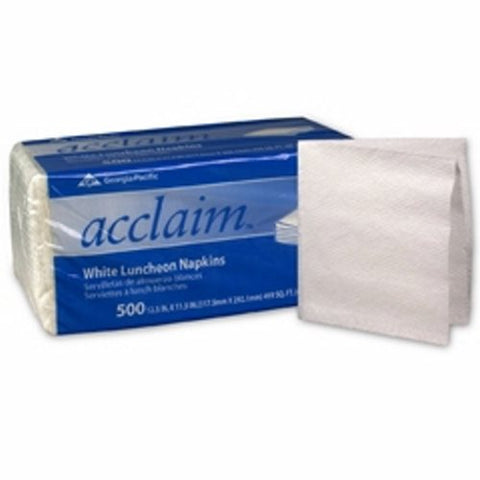 Luncheon Napkin Acclaim  White Paper Case of 6000 by Georgia Pacific