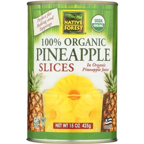 Pineapple Sliced 15 Oz by Native Forest