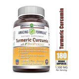 Amazing Formulas Turmeric Curcumin BioPerine 180 Veg Caps by Amazing Nutrition