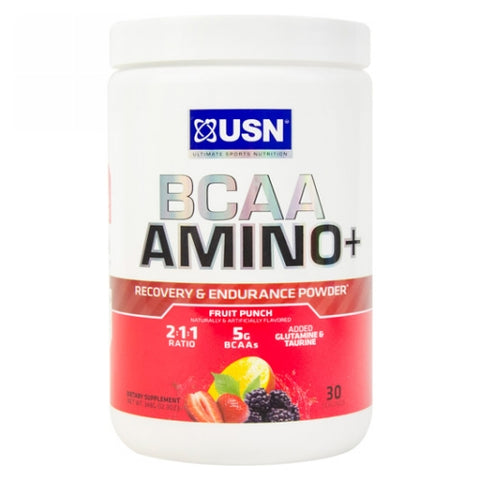 BCAA Amino Plus Fruit Punch 30 Serving by USN