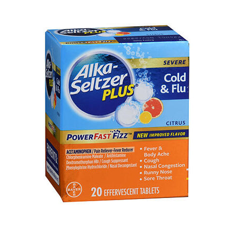 Bayer, Alka-Seltzer Plus Severe Cold & Flu PowerFast Fizz Effervescent ...