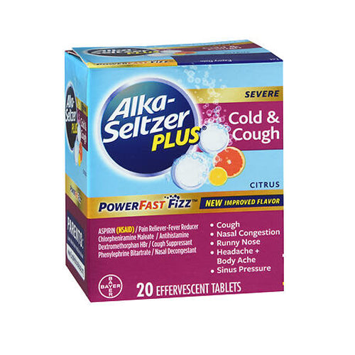 Bayer, Alka-Seltzer Plus Severe Cold & Cough PowerFast Fizz ...