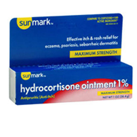 Sunmark, Sunmark Hydrocortisone Ointment 1% Maximum Strength, 1 Oz