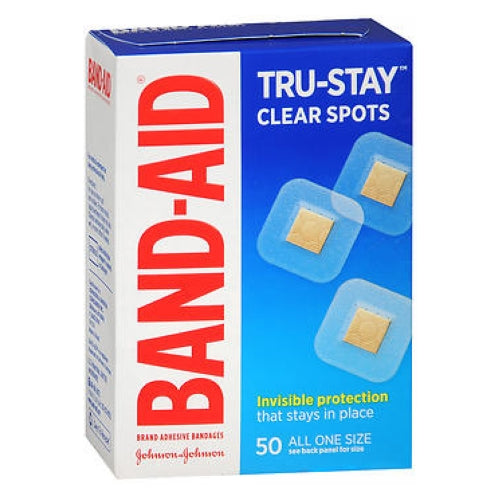 Band-Aid, Band-Aid Adhesive Bandages Clear Spots All One Size, 50 each ...