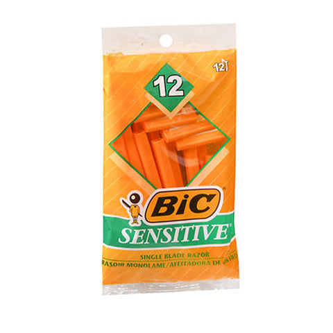 Bic, Bic Single Blade Shavers Sensitive Skin, Pack Of 12