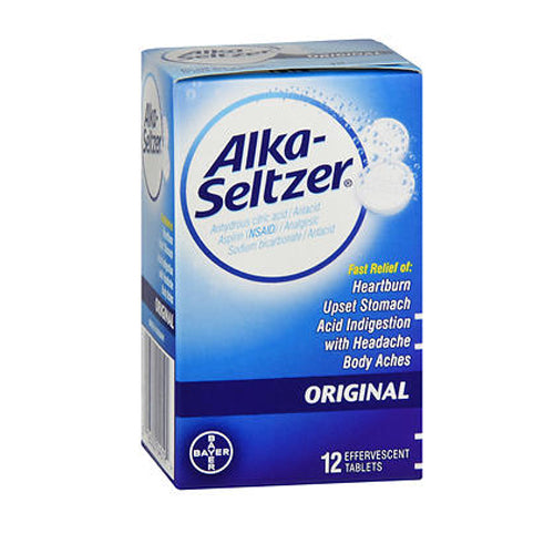 Bayer, Alka-Seltzer Original Effervescent Antacid Tablets, 12 tabs ...