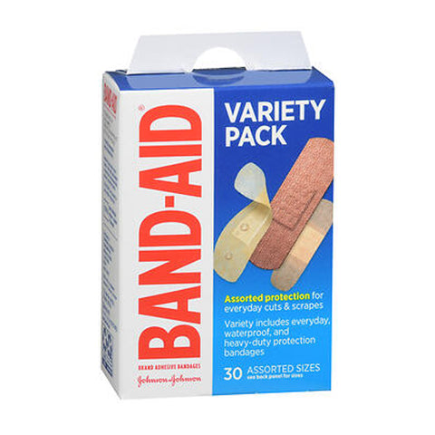 Band-Aid, Band-Aid Adhesive Bandages Variety Pack Assorted Sizes, Box Of 1