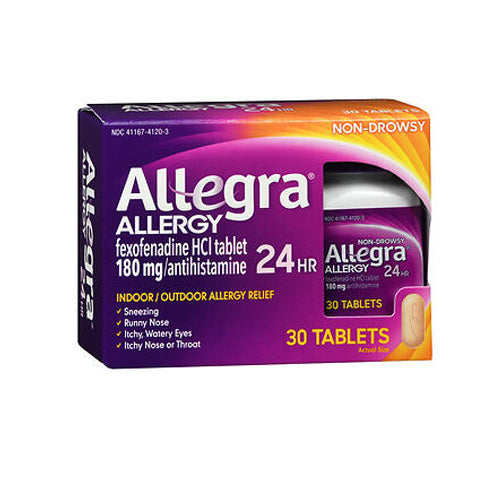 Allegra, Allegra Adult Allergy Tablets 24 Hour, 180 mg, 30 tabs | Shop ...