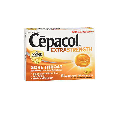 Cepacol, Cepacol Sore Throat Maximum Strength Numbing Lozenges With Honey Lemon, Box Of 1